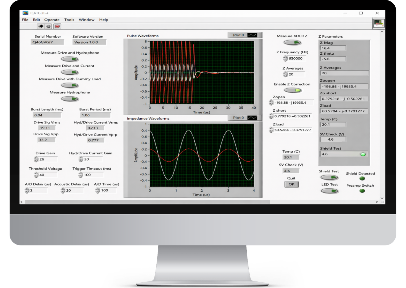 Soterix Medical Quality Assurance Tester System GUI