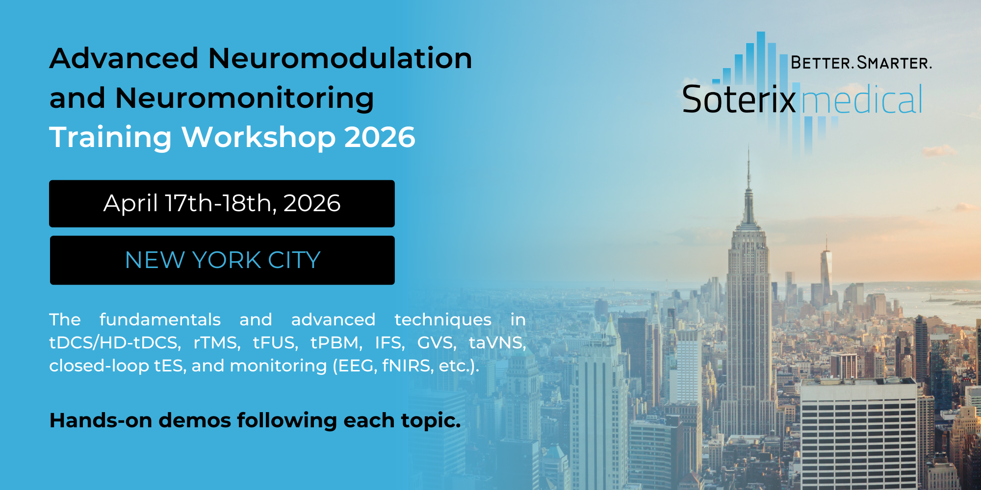 Advanced Neuromodulation and Neuromonitoring Workshop Banner